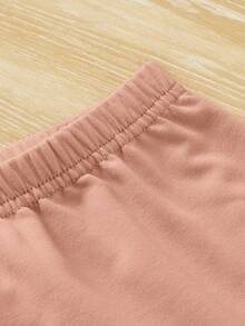 SHEIN Baby Jungen 2 Stücke Shorts mit Einfarbig elastisch Bund