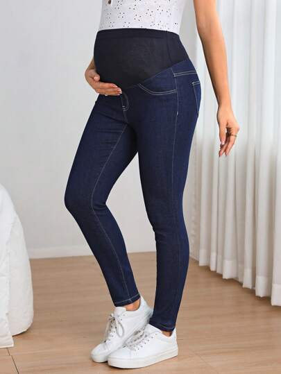 SHEIN Maternity Wideband Waist Skinny Jeans
