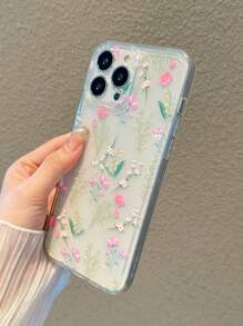 Funda de celular transparente con patrón floral - Multicolor - Ver 3