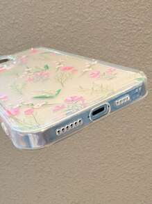 Funda de celular transparente con patrón floral - Multicolor - Ver 4