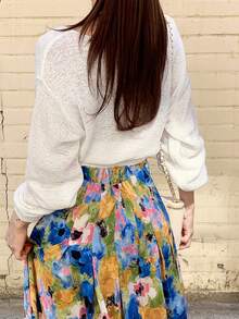 DAZY Solid Drop Shoulder Crop Jumper - White - View 2