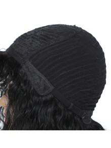 Curly Wigs With Bangs Afro Kinky Curly Big Bouncy Short Human Hair Wig Natural Black Color