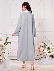 Al Najma 保守撞色阿拉伯罩袍 - 淡紫色 - 查看 2