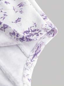 SHEIN MOD Floral Print Bandana Hem Tube Top - Lilac Purple - View 5
