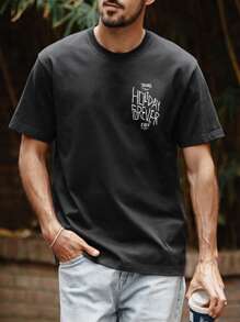 Nam Hình ảnh Skull & chữ cái Áo thun - màu đen - Xem 6