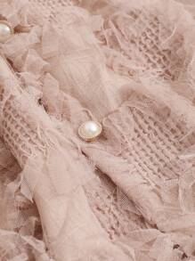 DAZY Chất rắn Nút phía trước 	
Fuzzy Áo khoác - Hồng - Xem 13