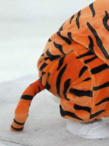 SHEIN Bebé niño Disfraz piel de tigre con estampado con bordado de dibujos animados con diseño de orejas 3D con capucha - Multicolor - Ver 7