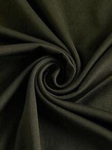 SHEIN BASICS Solid Cami Bodycon Casual Dinner Dating Dress/Summer\Elegant - Army Green - View 3