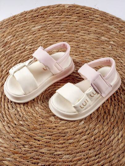 兒童平底涼鞋帶後帶,柔軟的&舒服的,時尚和多用途適合夏天