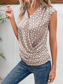 SHEIN Frenchy 滿版印花蝙蝠袖襯衫 - 彩色 - 查看 6