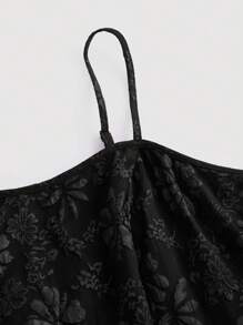 SHEIN MOD Vestido de tirantes unicolor - Negro - Ver 3