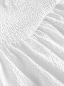 SHEIN MOD Vestido de tirantes pecho con fruncido - Blanco - Ver 3