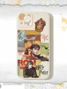 Harry Potter | ROMWE 1pc Letter Figure Graphic TPU Phone Case Compatible With IPhone - Multicolor - View 1