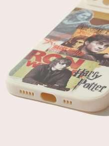 Harry Potter | ROMWE 1pc Letter Figure Graphic TPU Phone Case Compatible With IPhone - Multicolor - View 3