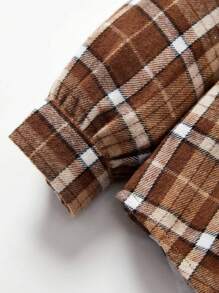 Cozy Pixies 女嬰格紋印花彼得潘領襯衫和連衣裙 - 彩色 - 查看 16