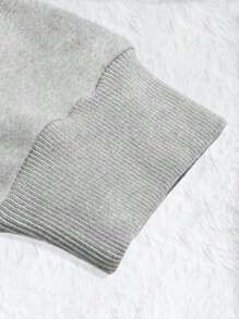 SHEIN EZwear 袋鼠口袋连帽衫，长袖上衣