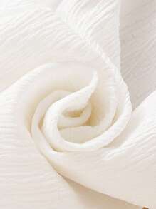 SHEIN Vintaside Kids Baby Girls' Casual & Elegant Wide-Leg Pants With Bowknot, Suitable - White - View 5