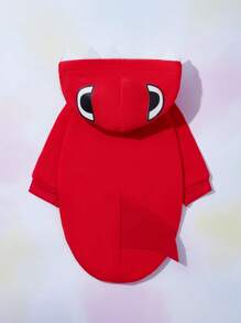PETSIN 1 Miếng Thú cưng Hóa trang Cá mập Hoodie - Đỏ - Xem 2