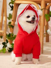 PETSIN 1 Miếng Thú cưng Hóa trang Cá mập Hoodie - Đỏ - Xem 4