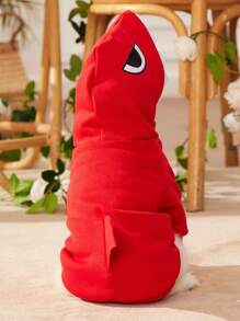 PETSIN 1 Miếng Thú cưng Hóa trang Cá mập Hoodie - Đỏ - Xem 6