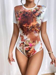 SHEIN Essnce Body con estampado de figura - Multicolor - Ver 5