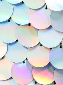 SHUZIA Sequin Decor Thong Toe Sandals Boots - Silver - View 3