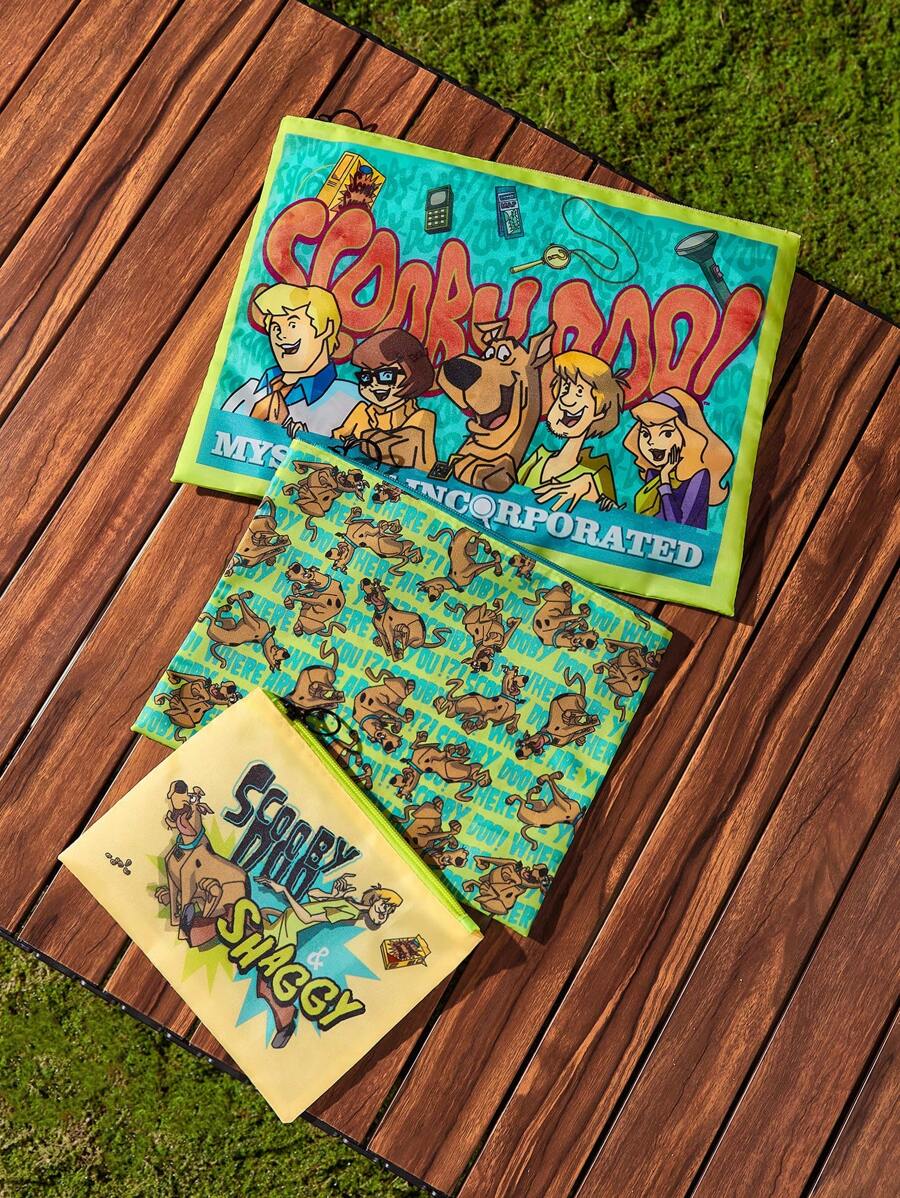 SCOOBY-DOO X SHEIN 3 cái/bộ Mô hình Cartoon Hộp đựng Bộ túi - Nhiều màu - Xem 1
