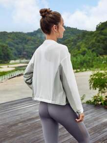 Easithlete Zip Up Drawstring Hem Sports Jacket