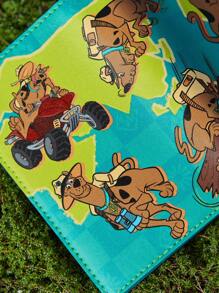SCOOBY-DOO X SHEIN 1pc Cartoon Dog Pattern Pu Passport Holder, Fits Passport & Boarding Pass, 2 Card Slots, Suitable For Men, Women, Teens, Travel - Multicolor - View 5