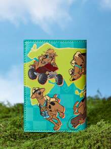 SCOOBY-DOO X SHEIN 1pc Cartoon Dog Pattern Pu Passport Holder, Fits Passport & Boarding Pass, 2 Card Slots, Suitable For Men, Women, Teens, Travel - Multicolor - View 6