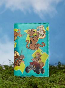 SCOOBY-DOO X SHEIN 1pc Cartoon Dog Pattern Pu Passport Holder, Fits Passport & Boarding Pass, 2 Card Slots, Suitable For Men, Women, Teens, Travel - Multicolor - View 8