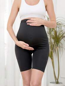 Premaman Pantaloncini da ciclismo con vita ampia con tasca del telefono - nero - Visualizzare 4