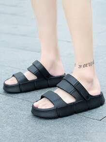 Men Minimalist Slingback Sport Sandals - Black - View 3