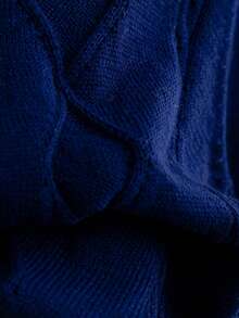 SHEIN Young Boy Striped Trim Button Up Cardigan - Navy Blue - View 6