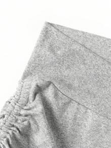 SHEIN Unity 素色側抽繩短褲 - 灰色 - 查看 3