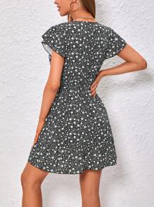 SHEIN VCAY Ditsy Floral Print Dress - Multicolor - View 2