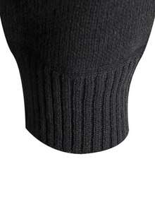 男士几何图案拉链开衫，透气抗菌 - 黑色 - 查看 5