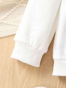 SHEIN 女小童卡通圖案運動衫&緊身打底褲 - 彩色 - 查看 4