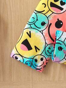 SHEIN 女小童卡通圖案運動衫&緊身打底褲 - 彩色 - 查看 6