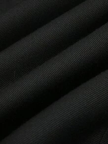 CLOUDSTYLE Men Plus Solid Single Button Blazer - Black - View 4