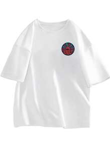 Áo thun nam Lá thư Slogan Giải trí - trắng - Xem 4