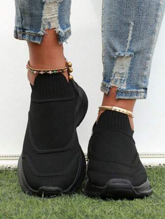 女性時尚休閒運動鞋,簡約風一腳蹬運動鞋