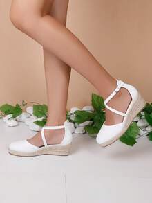 歐美女性大碼平底涼鞋在各種各樣顏色適合夏天 - 白色 - 查看 7