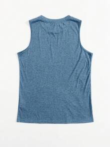 EMERY ROSE In hoa Áo ba lỗ - Màu xanh lam - Xem 2