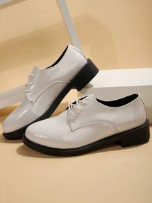 女性時尚和多用途平底鞋適合春天和秋天 - 米色 - 查看 3