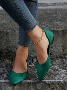 Women's Comfortable Flat Shoes For Spring And Summer Casual Wear - Green - View 1