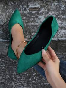 Women's Comfortable Flat Shoes For Spring And Summer Casual Wear - Green - View 5