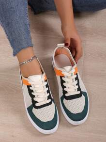 Women's Fashion Slip-resistant Low-cut Leisure Sports Shoes - Green - View 3