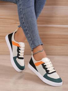 Women's Fashion Slip-resistant Low-cut Leisure Sports Shoes - Green - View 4