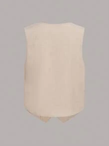 SHEIN Tween Boy Button Front Vest Blazer & Shirt & Trousers - Multicolor - View 9